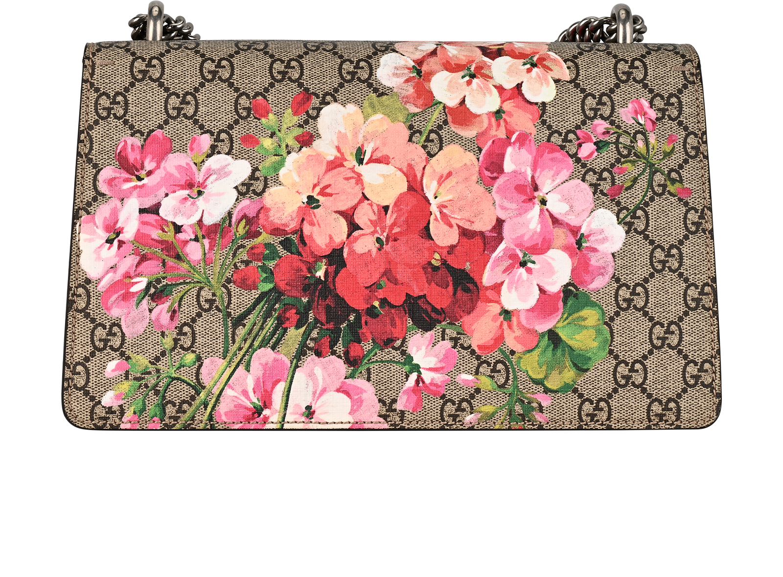 Small Blooms Dionysus, &pound;795, Handbags, Beige/Burgundy, Canvas, Back view